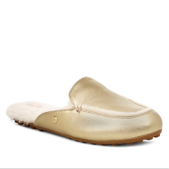 UGG Shoes - New UGG Lane Metallic Gold Slipper Loafer, 8